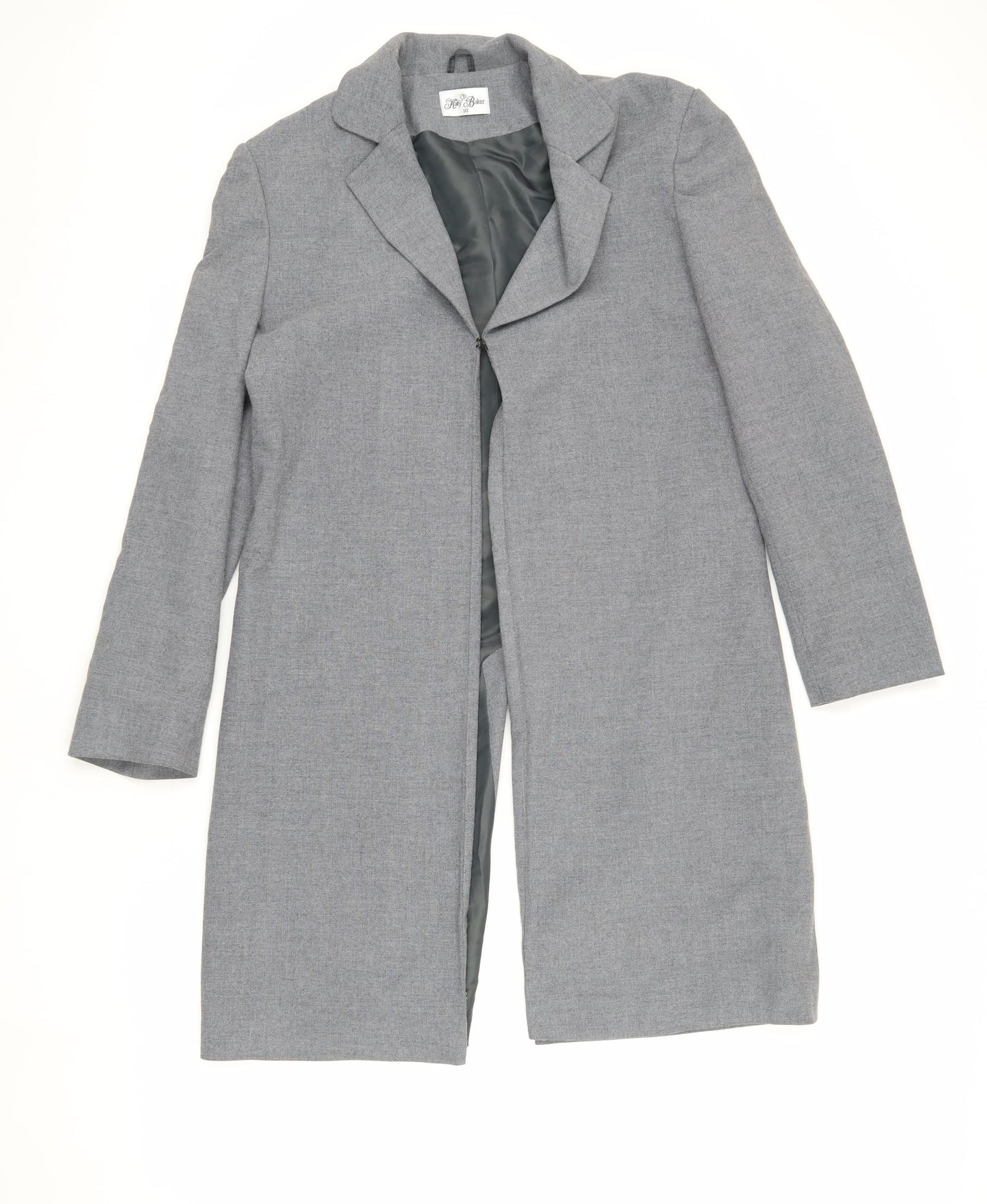 Hay Baker Women's Grey Wool Overcoat Size 10