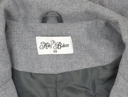 Hay Baker Women's Grey Wool Overcoat Size 10