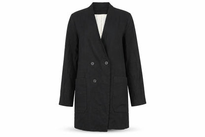 Womens UK Size 10 MNG Black Overcoat
