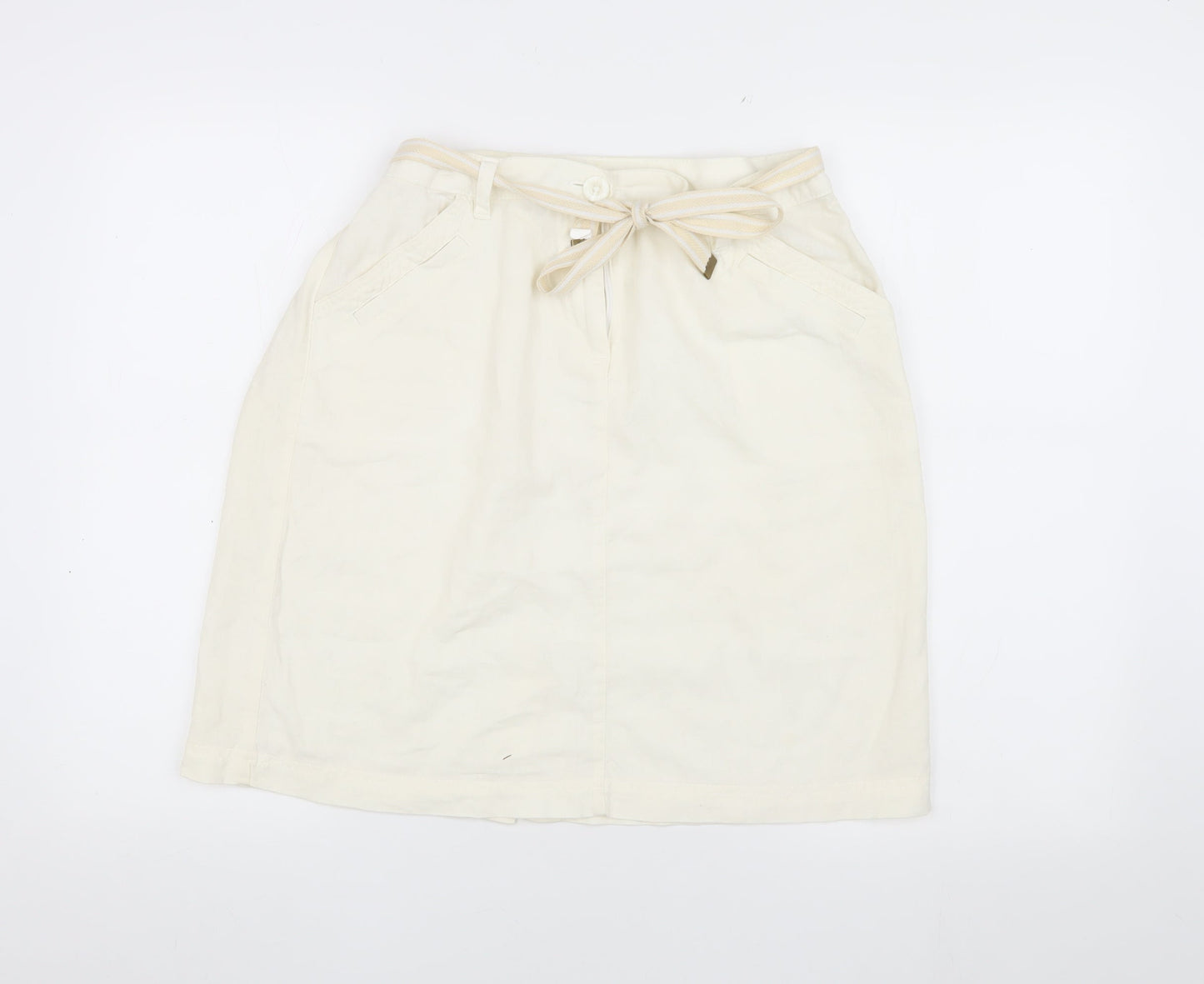 BHS Women's Ivory Pencil Skirt Size 14