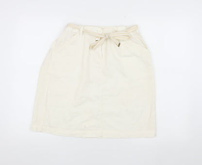 BHS Women's Ivory Pencil Skirt Size 14
