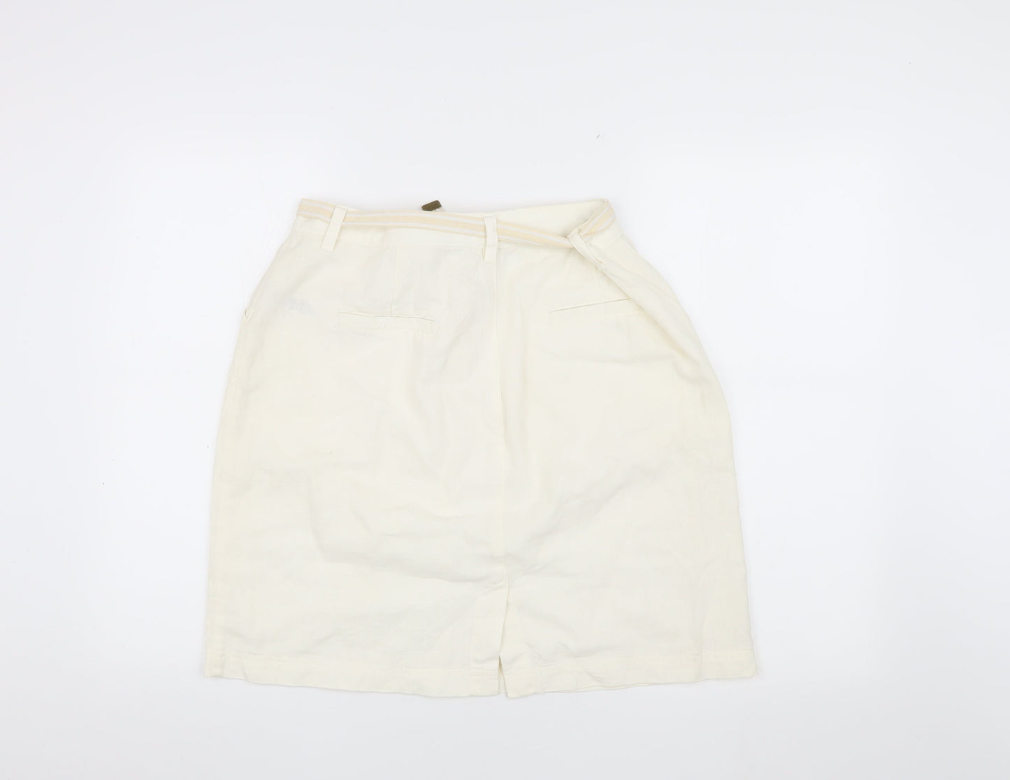 BHS Women's Ivory Pencil Skirt Size 14