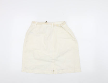 BHS Women's Ivory Pencil Skirt Size 14