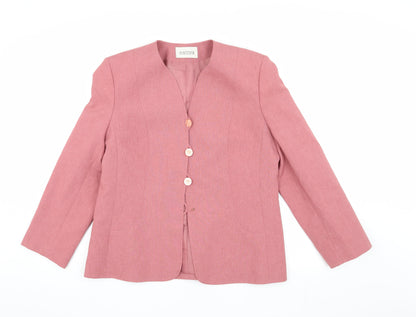 Eastex Women's Pink Blazer Size 10 Woven Long Sleeve