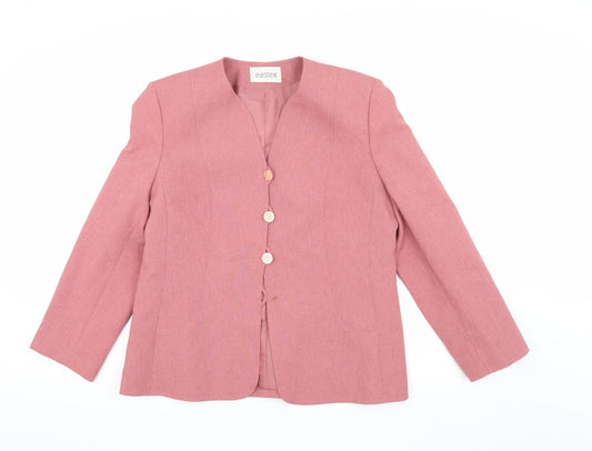 Eastex Women's Pink Blazer Size 10 Woven Long Sleeve