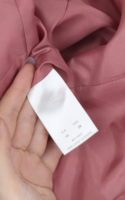 Eastex Women's Pink Blazer Size 10 Woven Long Sleeve