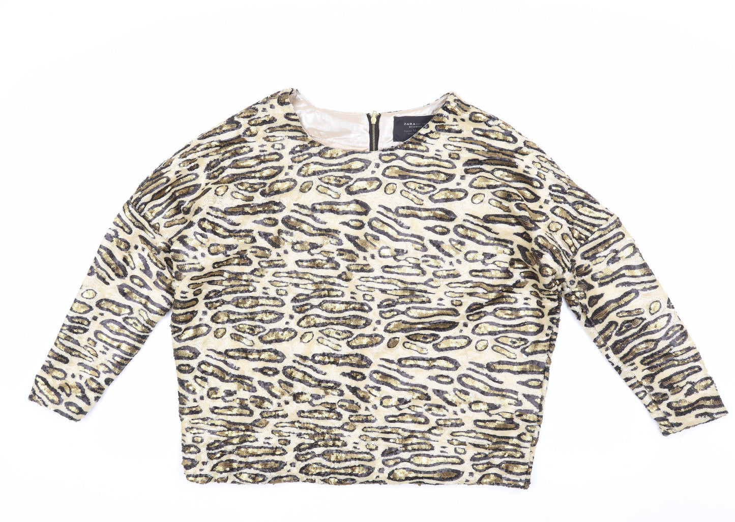 Womens UK Size M Zara Multicoloured Basic T-Shirt