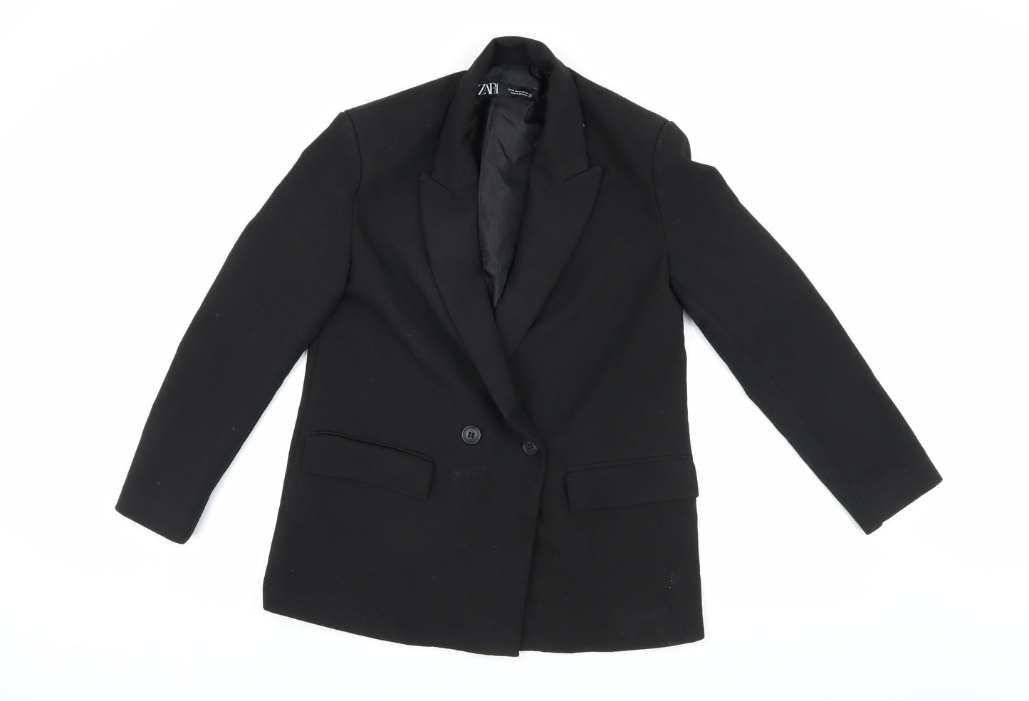 Zara Women's Black XS Blazer Double-Breasted Classic