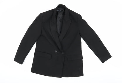Zara Women's Black XS Blazer Double-Breasted Classic