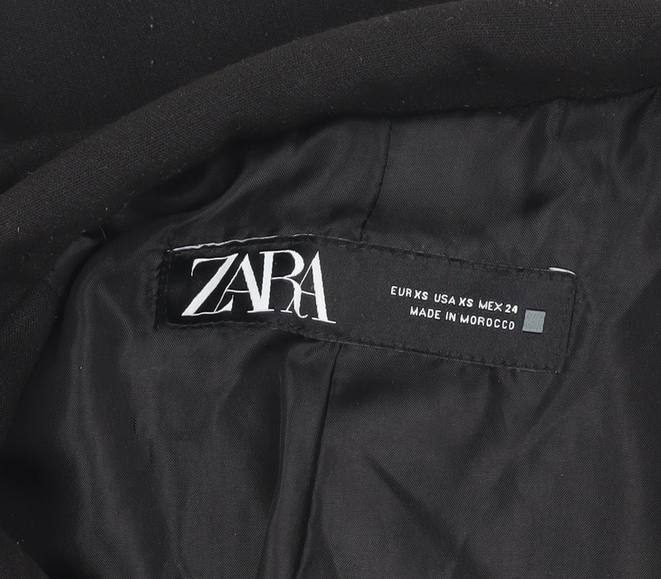 Zara Women's Black XS Blazer Double-Breasted Classic