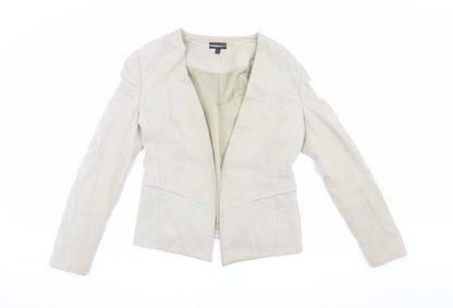 Topshop Women's Beige Blazer UK 10 Long Sleeve