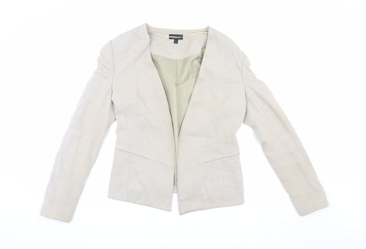 Topshop Women's Beige Blazer UK 10 Long Sleeve