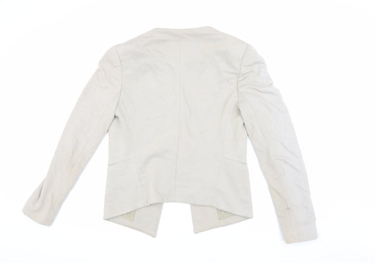 Topshop Women's Beige Blazer UK 10 Long Sleeve