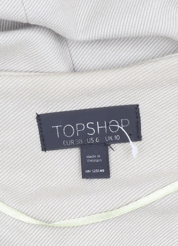 Topshop Women's Beige Blazer UK 10 Long Sleeve
