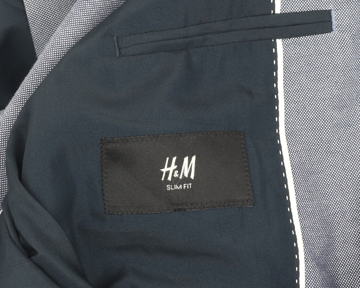 Mens UK Size 36 H&M Regular Blue Suit Jacket