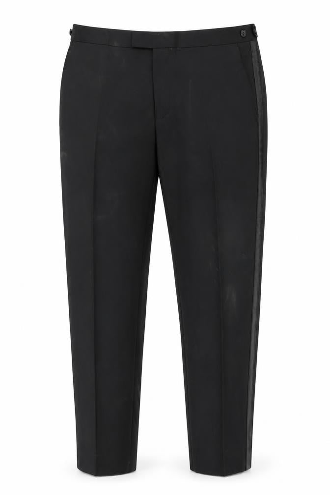 Mens UK Size 36 S Marks and Spencer Slim Fit Dress Pants Black Trousers