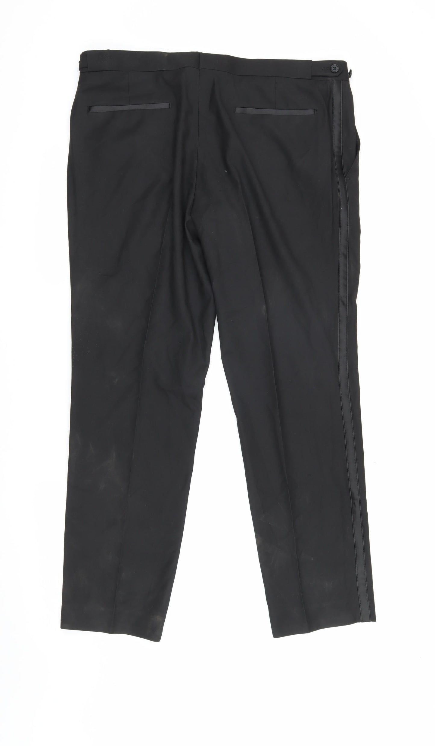 Marks and Spencer Men's Black Slim Fit Dress Pants
