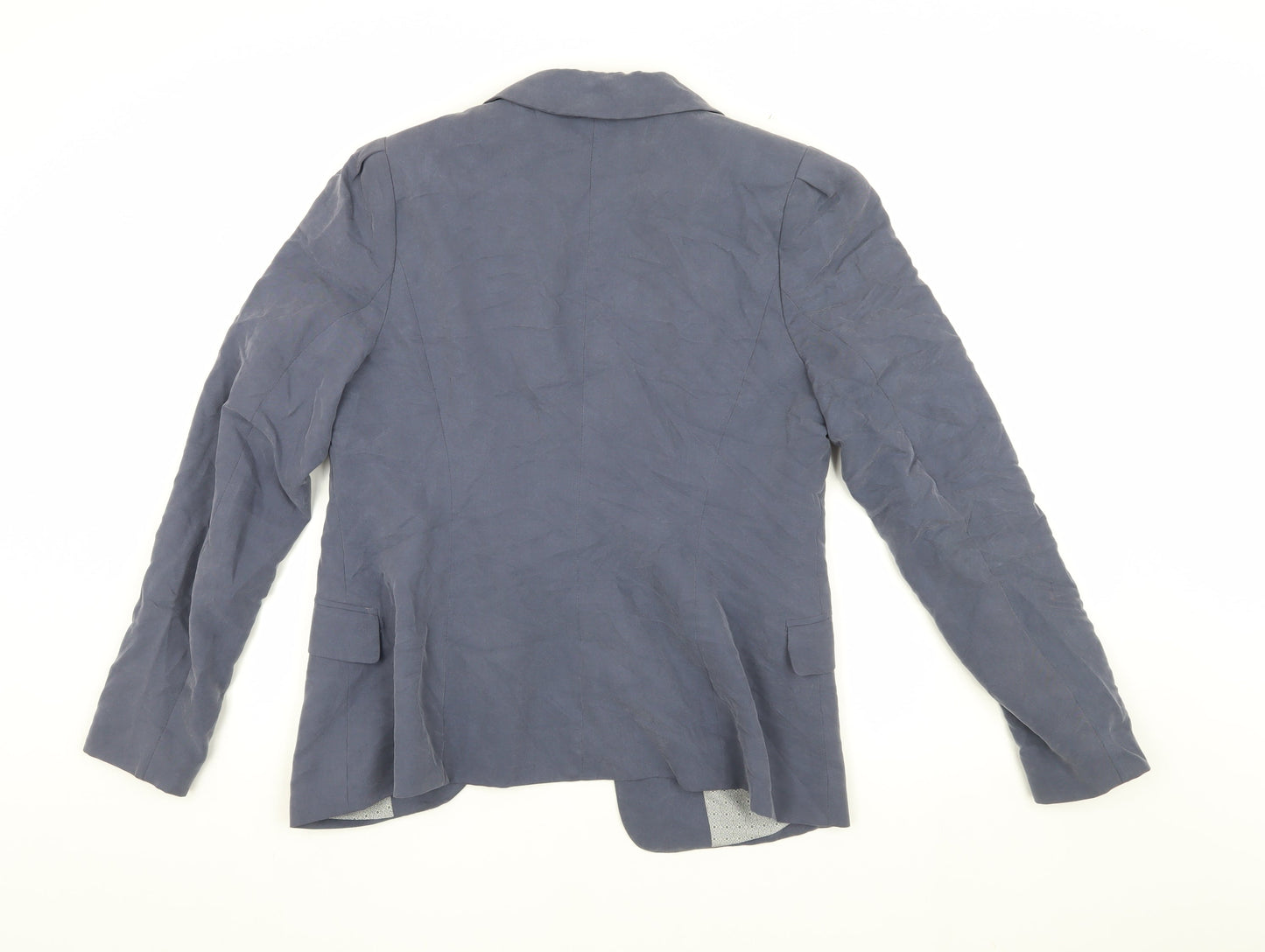 H&M Women's Blue Blazer - Size 12, Casual Style