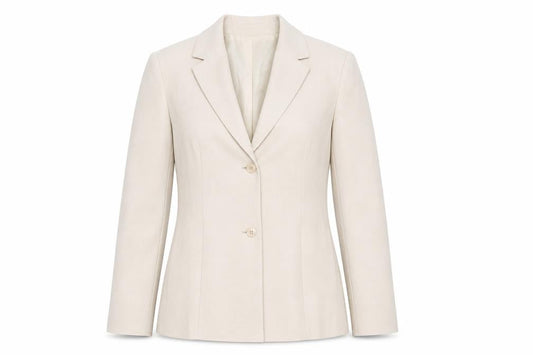 Scott & Taylor Women's Beige Polyester Blazer Size 12