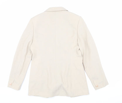 Scott & Taylor Women's Beige Polyester Blazer Size 12
