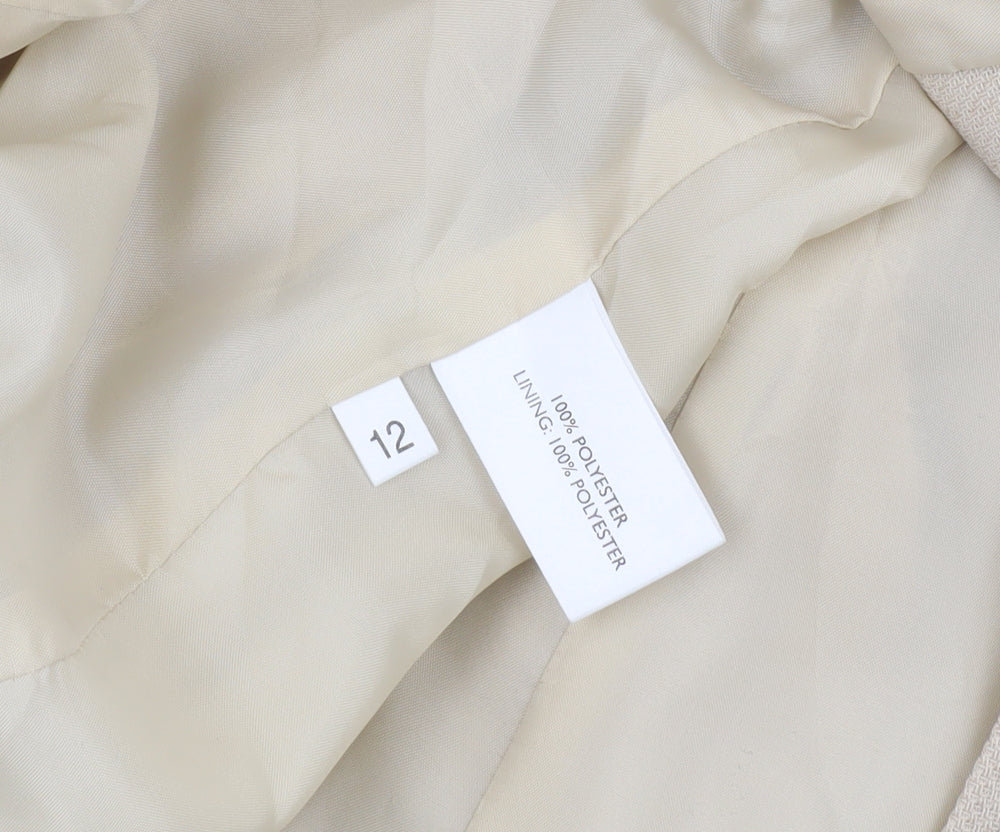 Scott & Taylor Women's Beige Polyester Blazer Size 12