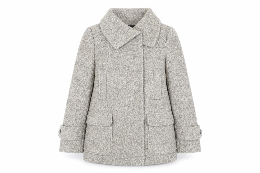 Womens UK Size 10 NEXT Beige Pea Coat