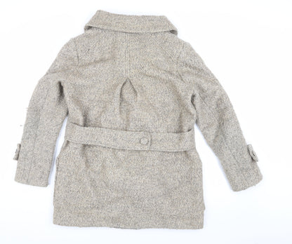 Womens UK Size 10 NEXT Beige Pea Coat