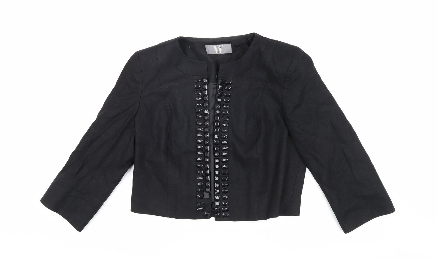 BHS Women's Black Cropped Blazer Size 14