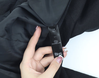 BHS Women's Black Cropped Blazer Size 14