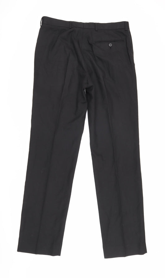 Marks and Spencer Men's Black Dress Pants 32 Inch