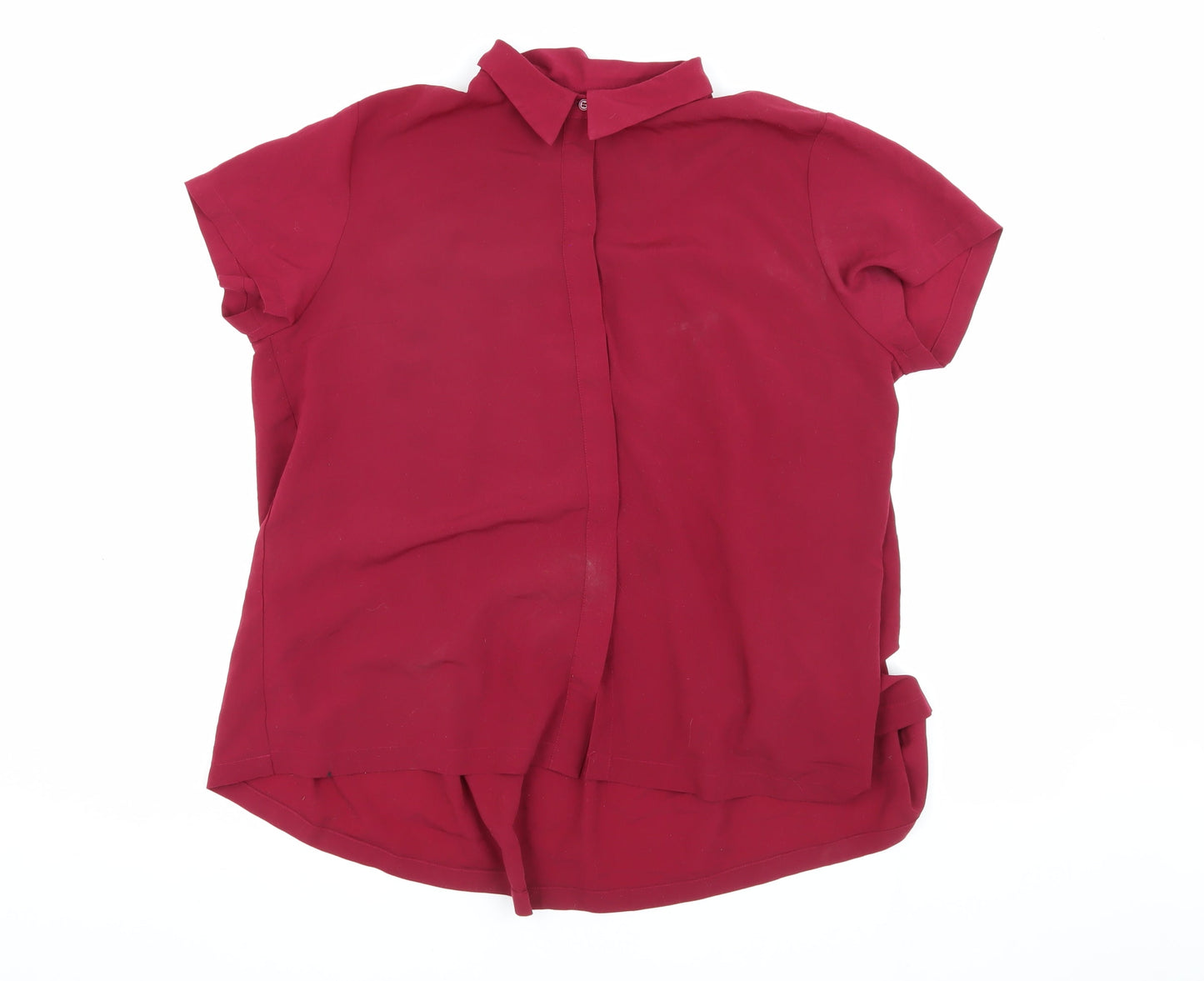 Womens UK Size L French Connection Red Basic Blouse