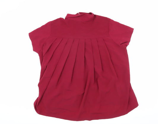 Womens UK Size L French Connection Red Basic Blouse