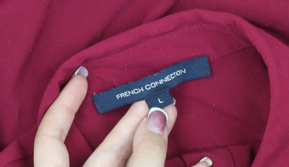 Womens UK Size L French Connection Red Basic Blouse