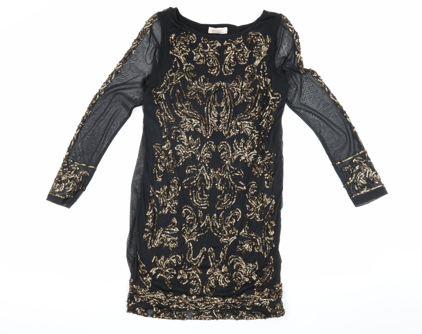 Marks and Spencer Black Sequin Bodycon Dress Size 10