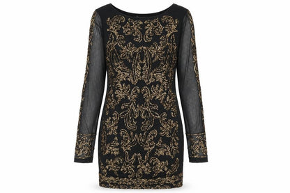 Marks and Spencer Black Sequin Bodycon Dress Size 10