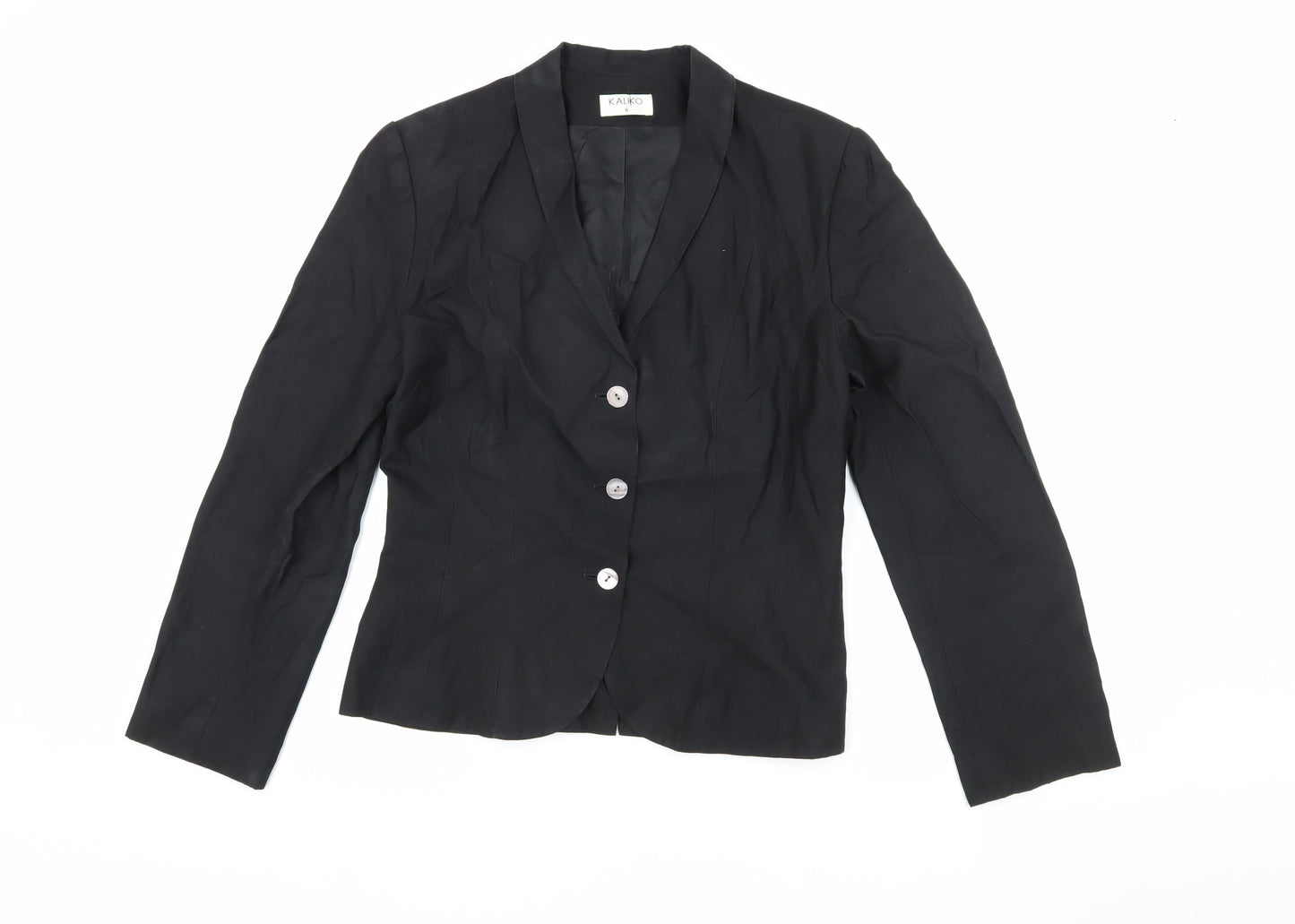 Kaliko Women's Black Blazer, Size 8, Classic Style