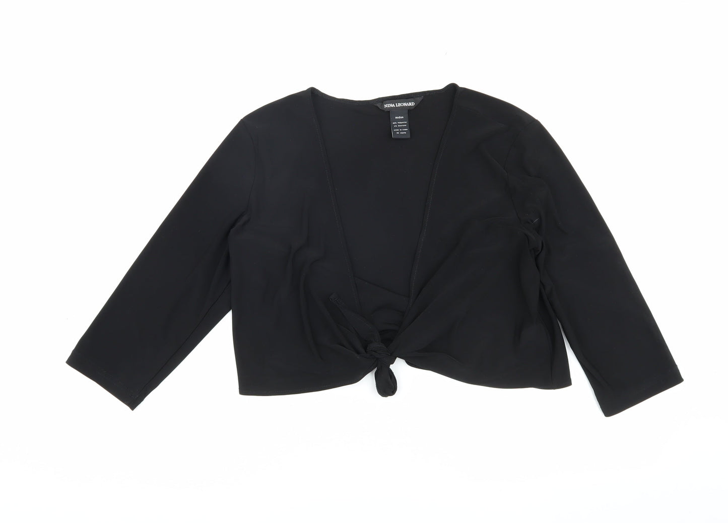 Womens UK Size M Nina Leonard Black Cropped
