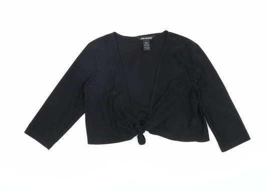 Womens UK Size M Nina Leonard Black Cropped