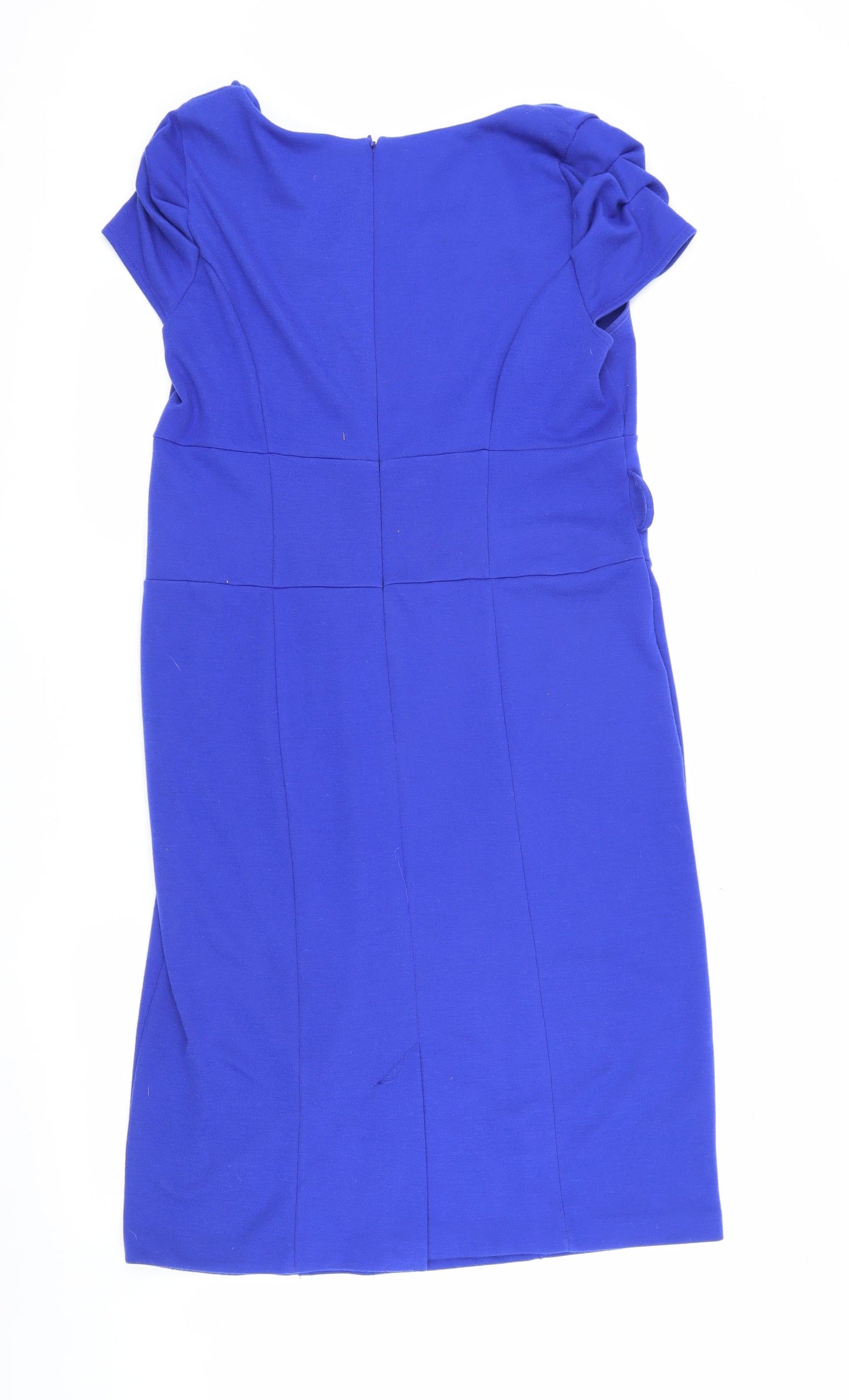 Debenhams Women Blue Square Neck Dress Size 16