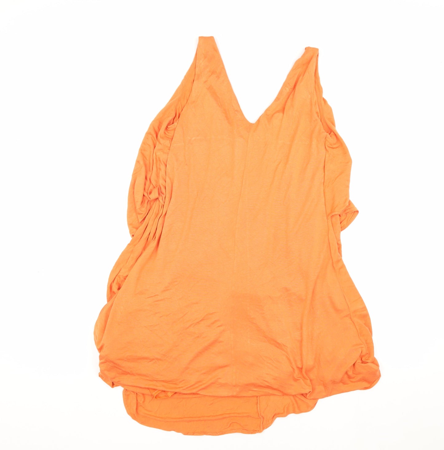 Zara Collection Women Orange M V-Neck Dress