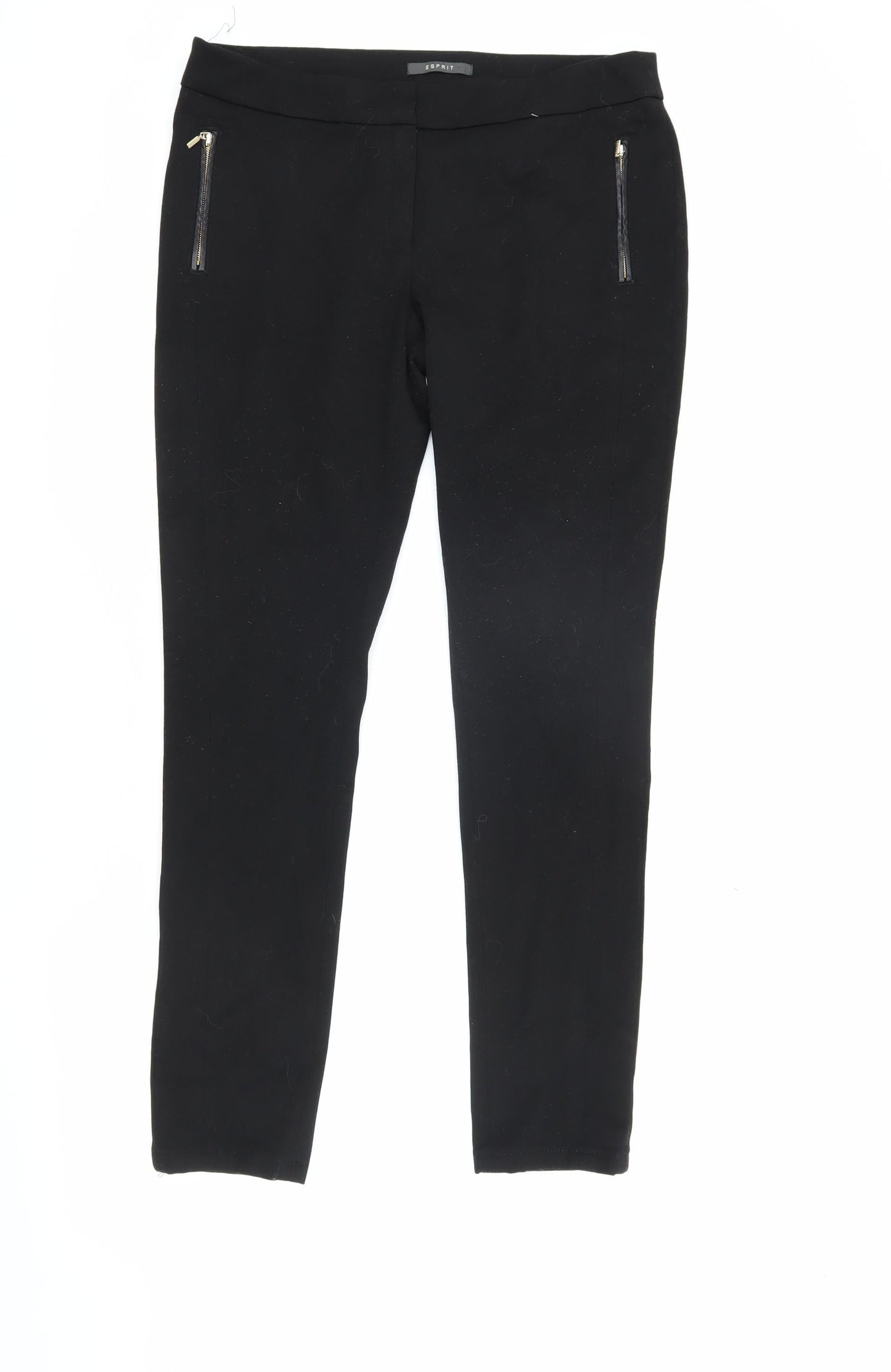 Womens UK Size 14 Esprit Slim Fit Casual Black Trousers