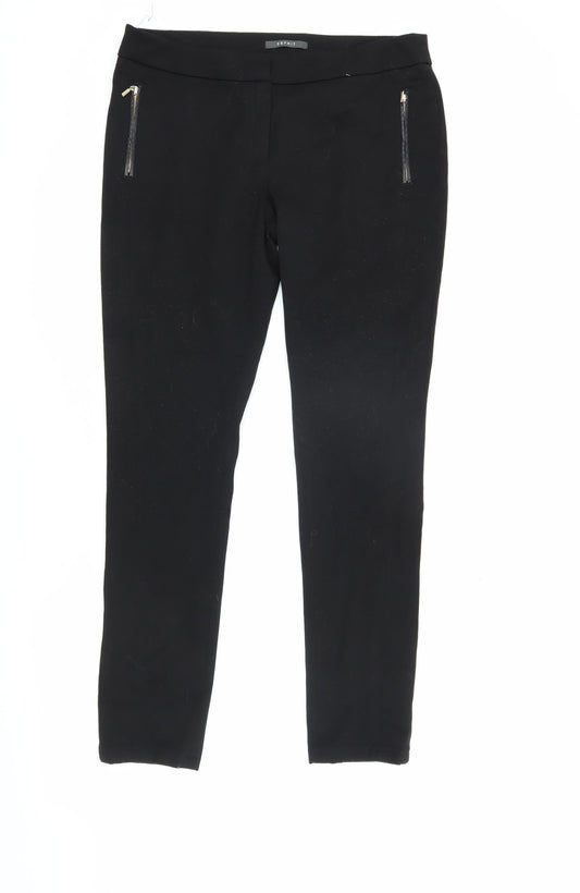 Womens UK Size 14 Esprit Slim Fit Casual Black Trousers