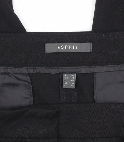 Womens UK Size 14 Esprit Slim Fit Casual Black Trousers