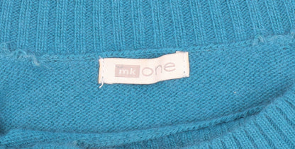 Womens UK Size S mk one Blue Pullover Jumper