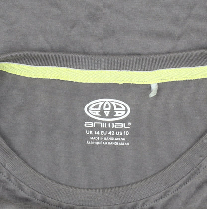 Animal Unisex Grey T-Shirt Size 14 Long Sleeve