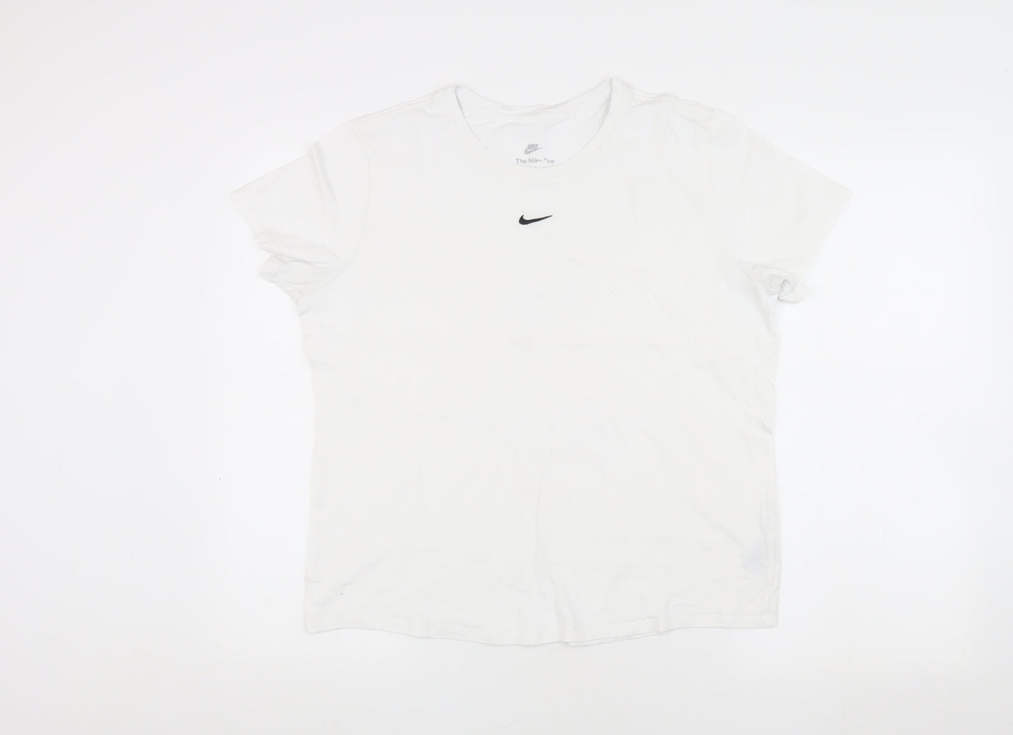 Nike Women's White T-Shirt, Size M, Casual and Comfortable