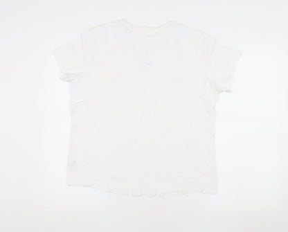 Nike Women's White T-Shirt, Size M, Casual and Comfortable