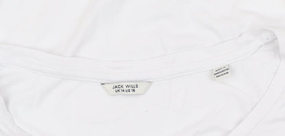 Jack Wills Boys White T-Shirt, Medium, Basic Style