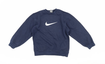 Nike Boys' Navy Logo Sweatshirt M Pullover Casual