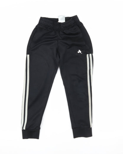 Adidas Boys Black Jogger Trousers 7-8 Years